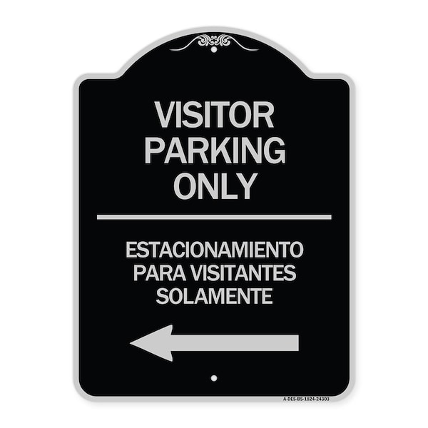 Signmission Bilingual Reserved Parking Visitor Parking Only Estacionamiento Para Visitantes, A-DES-BS-1824-24303 A-DES-BS-1824-24303 - main